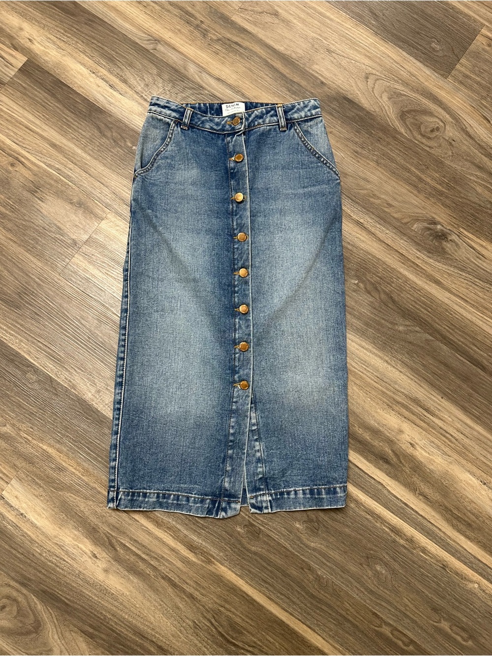 Miss Selfridge Denim Front Button Skirt